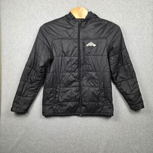 Coalatree Jacket Mens Large Black Hooded Puffer MTN2CTY Full Zip Insulated